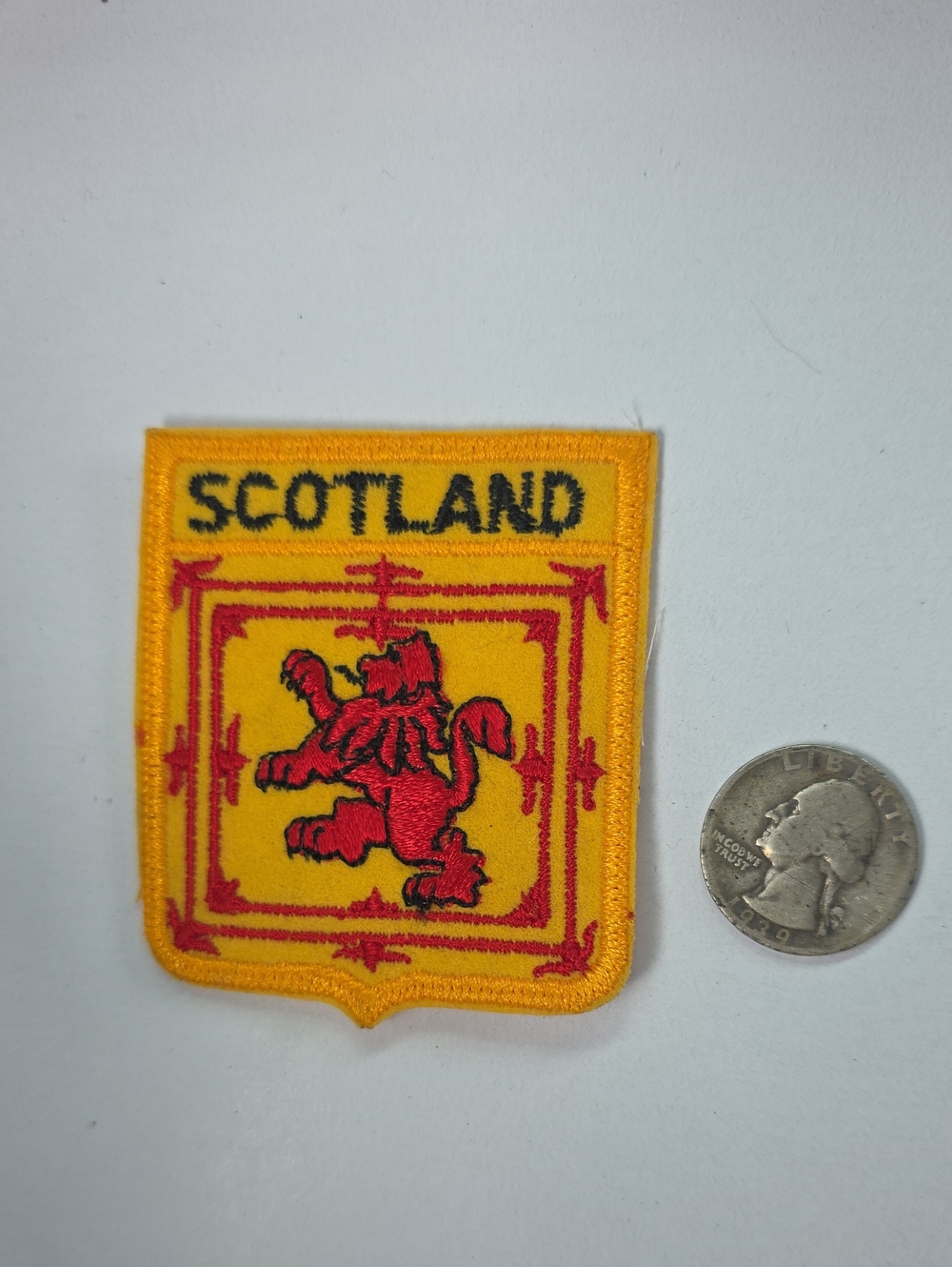 liberty Scotland Lion Patch in Yellow and Red